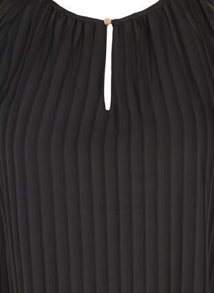 Tunika med rund hals og 7/8-ermer, Black, Packshot image number 2