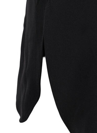 Lang skjortejakke med knappelukking, Black, Packshot image number 3
