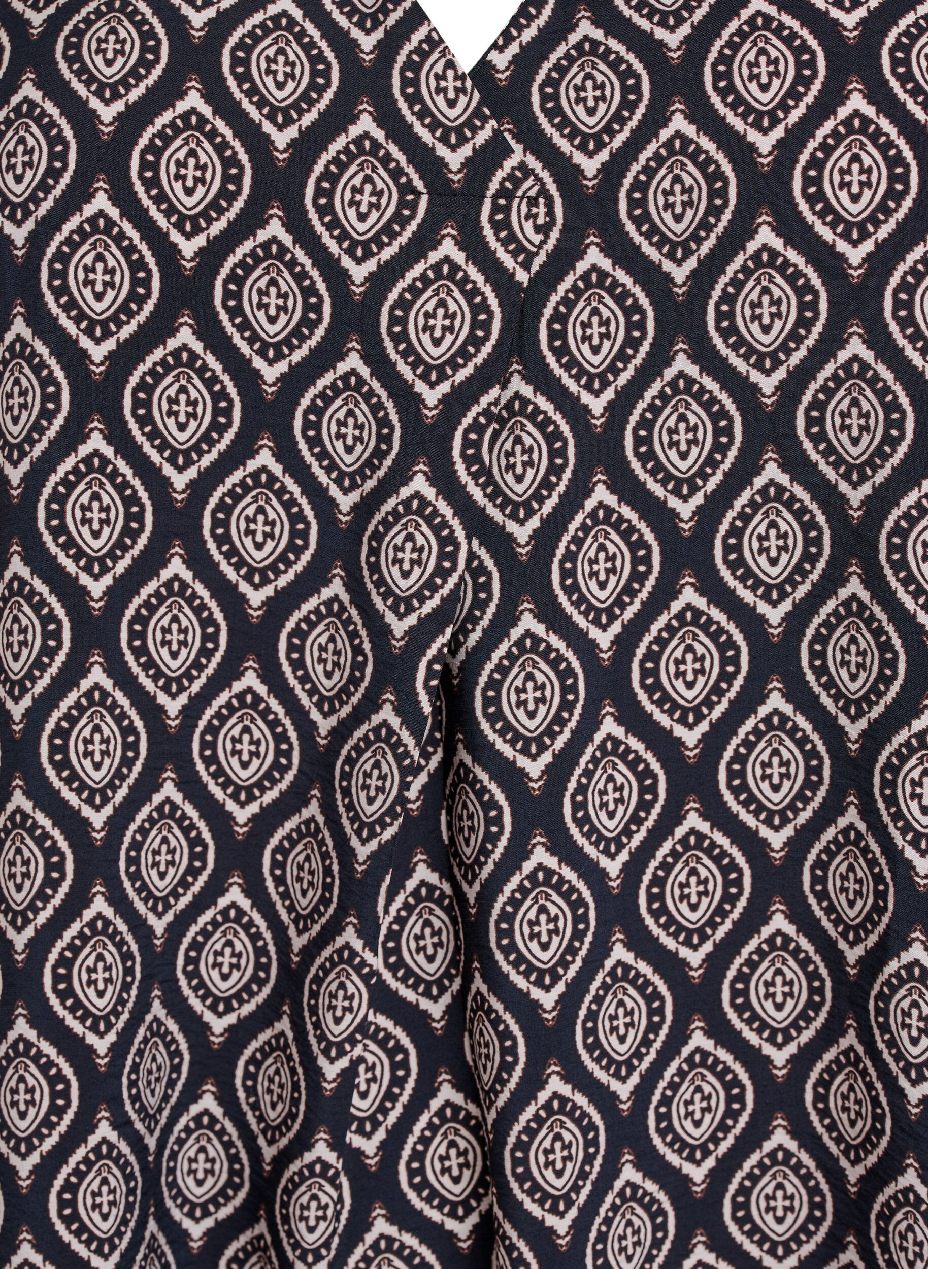 ZizziKjole med V-hals i viskose, Bl&aring;, Packshot image number 2