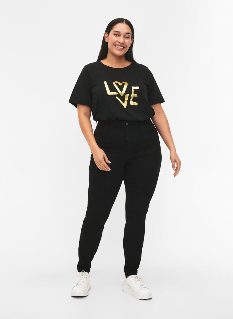 Jeans med super slim passform, Svart, Model image number 0