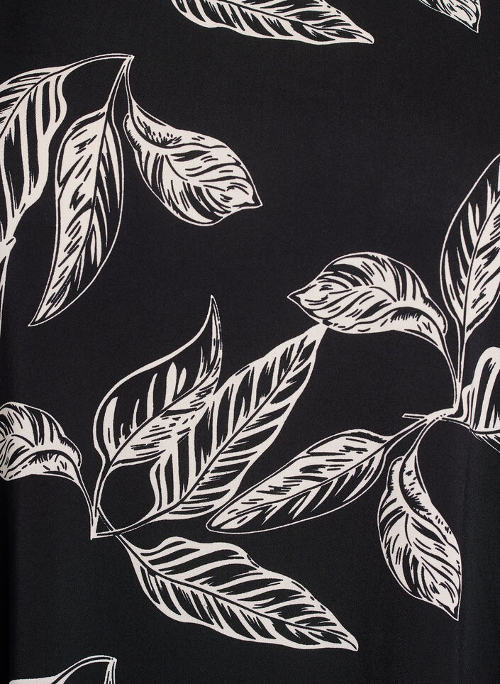 Kjole i viskose med snittlinje, Svart, Packshot image number 2