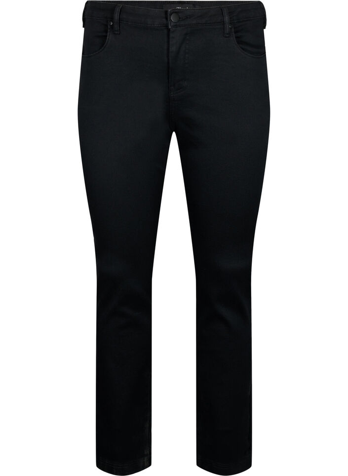 Slim fit Emily jeans med normal midje, Svart, Packshot image number 0