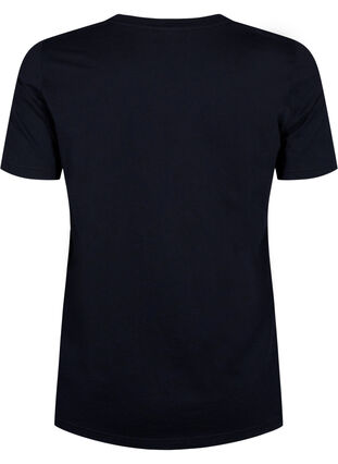 Zizzi Jule-t-skjorter i 100% bomull, Black w. Drinks, Packshot image number 1