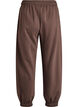 Joggebukser med h&oslash;y midje og lommer, Brun, Packshot image number 1