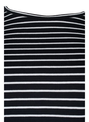 Basis T-skjorter i bomull, 2 stk., Black/Black Stripe, Packshot image number 3