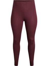 Basis leggings i viskose, Mørk Bordeaux