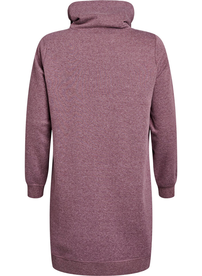 Kort genserkjole med h&oslash;y hals og lommer, R&oslash;d, Packshot image number 1