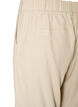 Bermudashorts med h&oslash;y midje i lin og viskose, Beige, Packshot image number 3