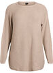 Strikkegenser med diagonalt m&oslash;nster og raglanermer, Beige, Packshot image number 0