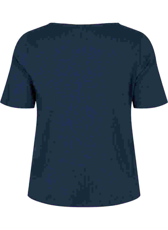 T-skjorte med knapper, Navy Blazer, Packshot image number 1