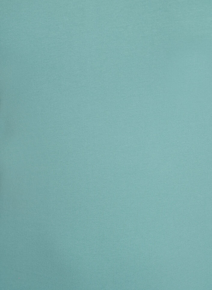 Ensfarget basistopp i bomull, Gr&oslash;nn, Packshot image number 2