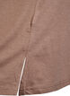 Ensfarget oversized t-skjorte med V-hals, Brun, Packshot image number 3