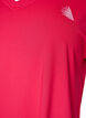 L&oslash;stsittende trenings-t-skjorte med v-hals, Rosa, Packshot image number 2