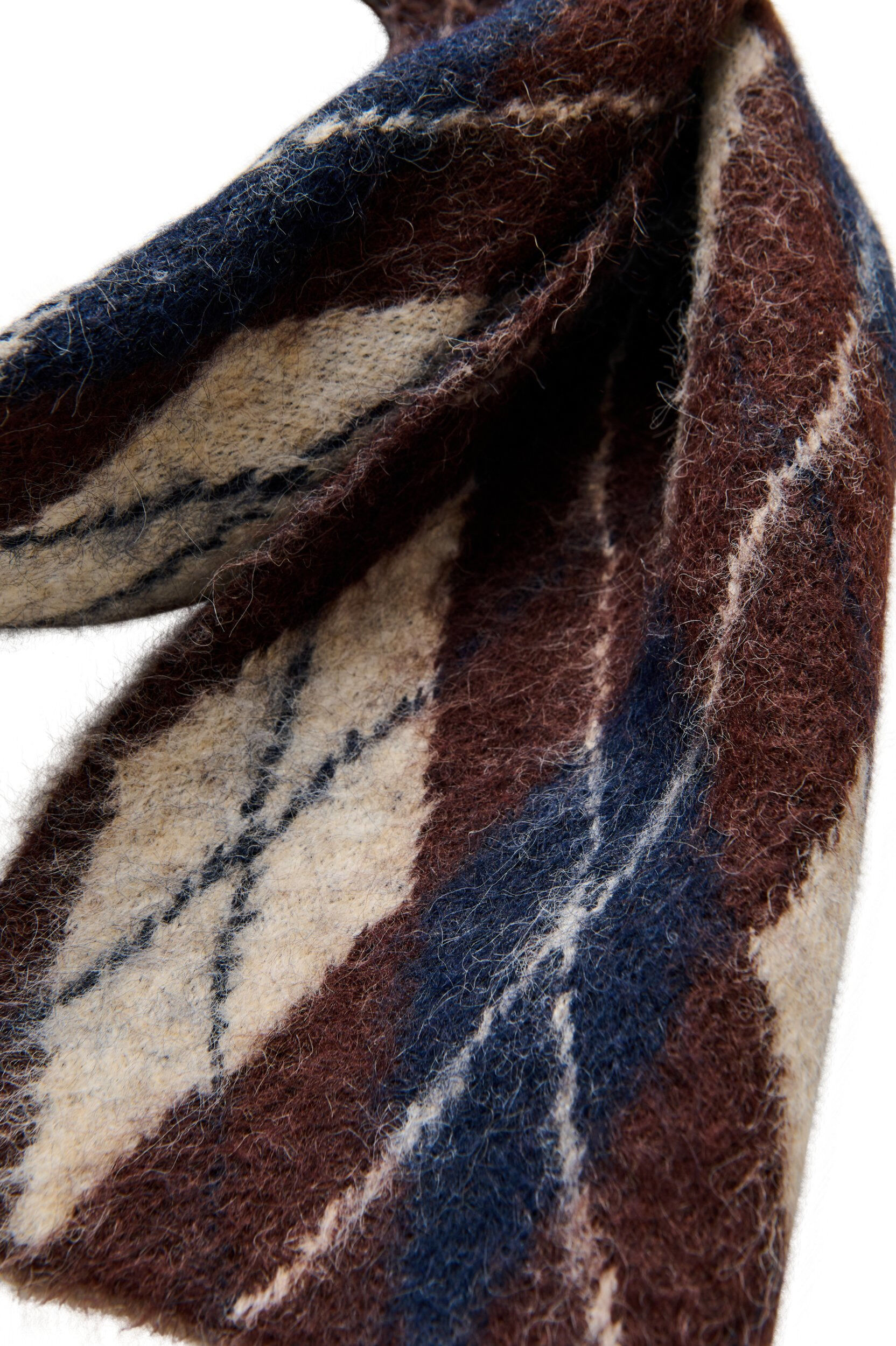 ZizziRutete skjerf, Brun, Packshot image number 1