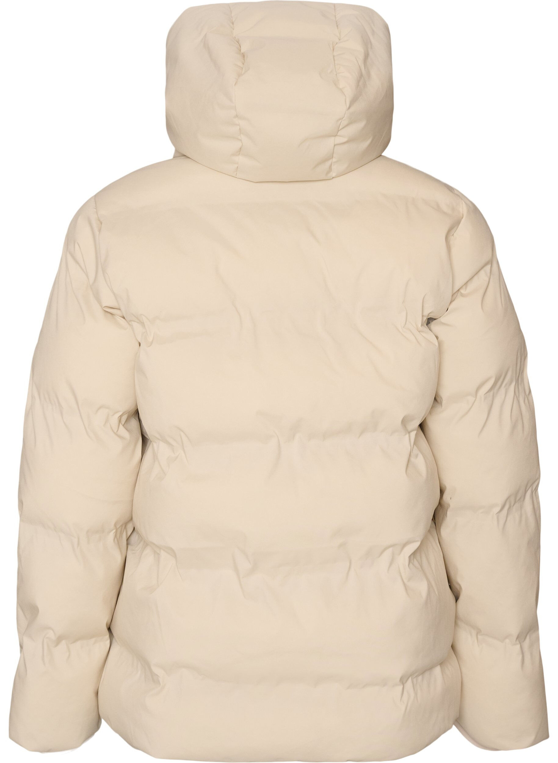 ZizziKort pufferjakke med avtagbar hette, Vanilje, Packshot image number 1