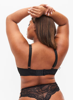 Blonde-BH med string, Black, Model image number 1