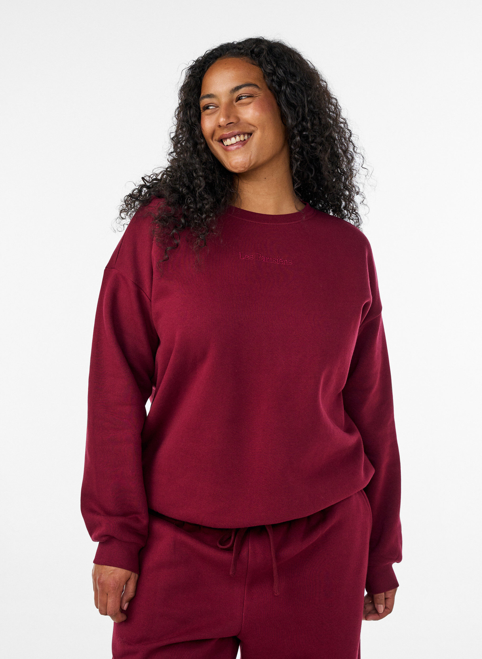 ZizziGenser med teksttrykk, R&oslash;d, Model image number 0