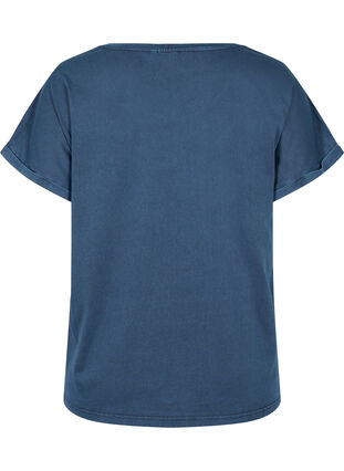 T-skjorte i økologisk bomull med trykk, NavyBlazer Acid Bird, Packshot image number 1