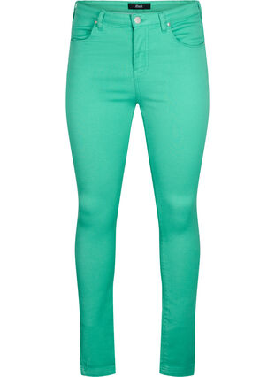 Amy jeans med høyt liv og super slim fit, Holly Green, Packshot image number 0