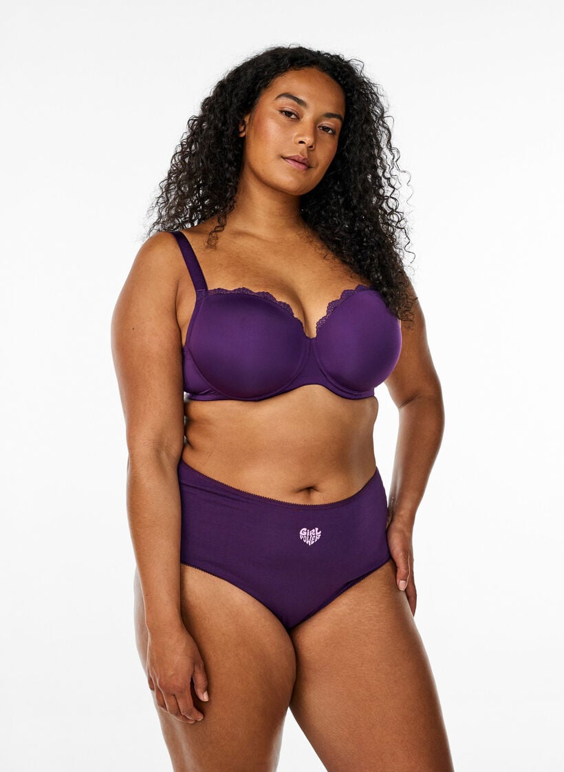 7-pack hipstertruse med vanlig midje, Lilla, Model image number 0