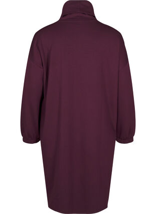 Zizzi Turtleneck kjole i A-linjefasong, Rød, Packshot image number 1