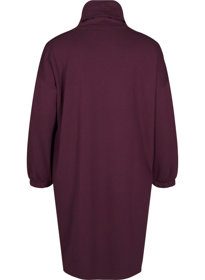 Turtleneck kjole i A-linjefasong, Rød, Packshot image number 1