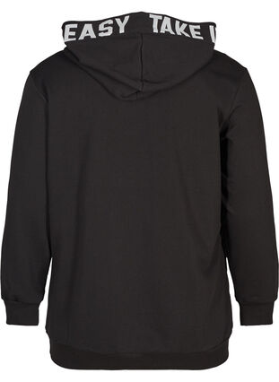 Sweatshirt med hette, Black, Packshot image number 1