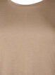 Langermet bluse i ull og viskose, Brun, Packshot image number 2