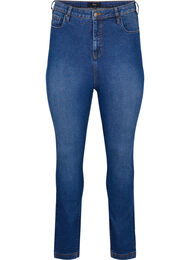 Bea jeans med ekstra høyt liv og super slim fit, Blue denim