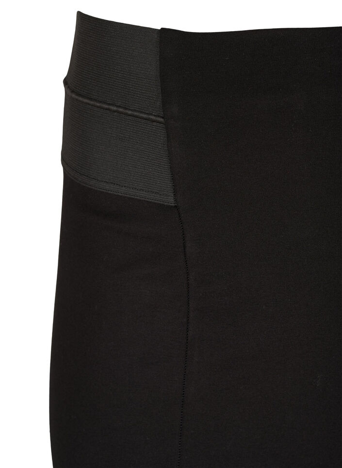 Tettsittende skj&oslash;rt med strikk i livet, Svart, Packshot image number 2