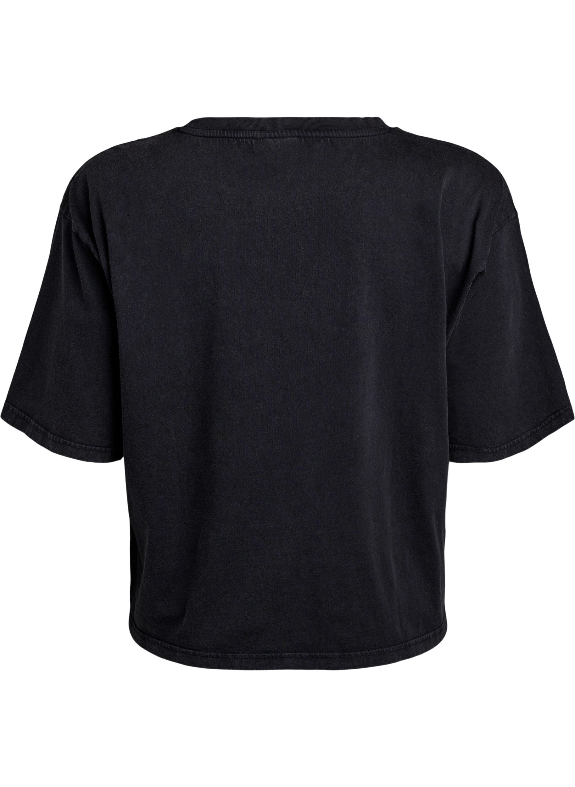 Zizzi Boxy T-skjorte med perler og rhinesteiner, Gr&aring;, Packshot image number 1