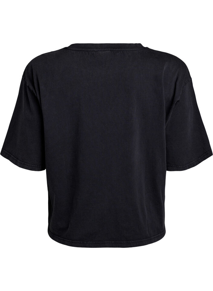 Boxy T-skjorte med perler og rhinesteiner, Grå, Packshot image number 1