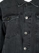 Løs denimjakke med slitte detaljer, Dark Grey Denim, Packshot image number 2