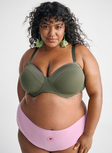 Zizzi 7-pack hipstertruse med vanlig midje, Lilla, Image image number 0