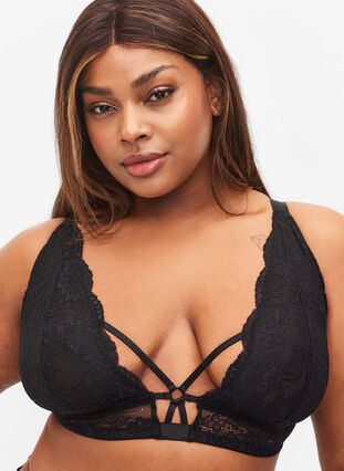 Blonde-BH med string, Black, Model image number 2