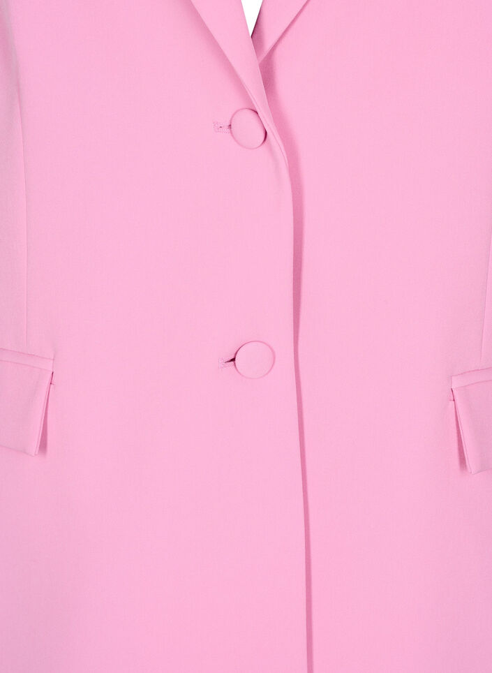 Klassisk blazer med knappelukking, Rosa, Packshot image number 3