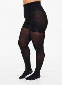 Strømpebukser i 40 denier med push-up, Svart Strømpebukser i 40 denier med push-up, Svart, Model