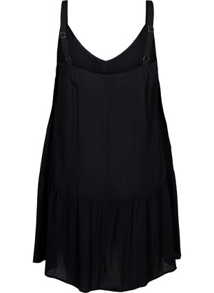 Zizzi Sommerkjole i viskose med stropper, Black, Packshot image number 1