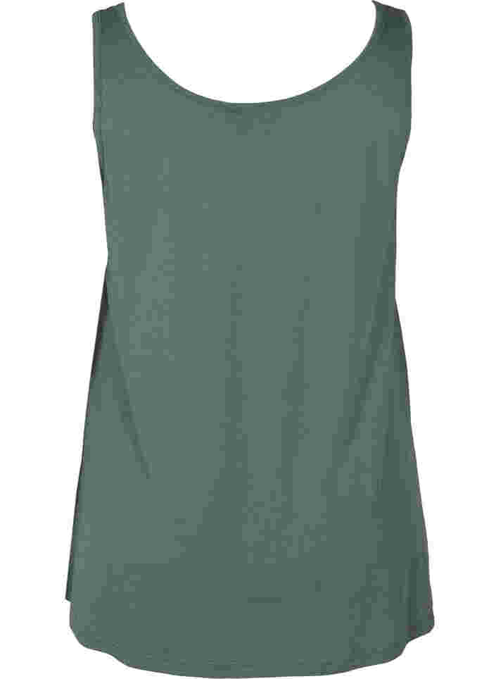 Topp med rund hals og A-form, Balsam Green, Packshot image number 1