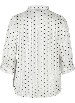 Mønstrete skjorte med 3/4-ermer, Snow White Dot, Packshot image number 1