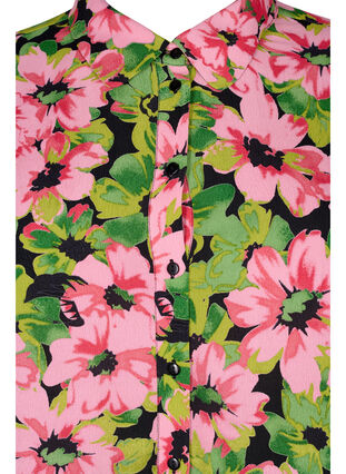 Blomstrete skjorte i viskose, Pink G. Flower AOP, Packshot image number 2