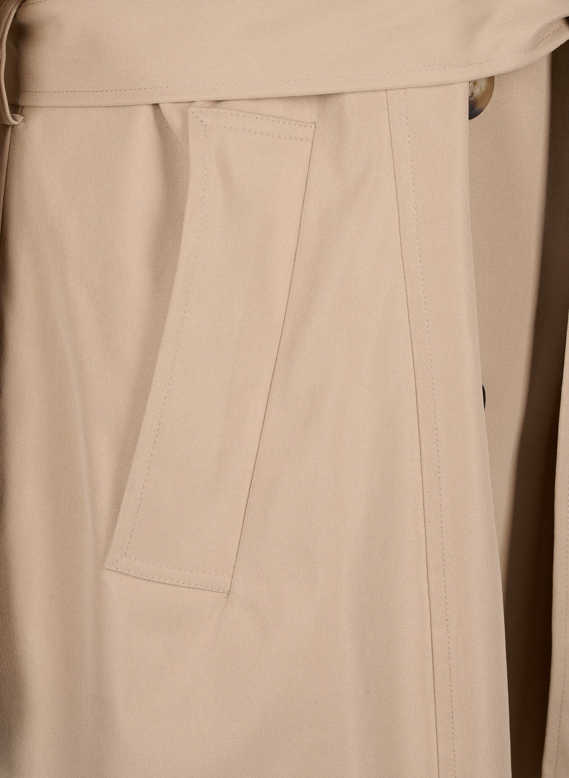 Zizzi Trenchcoat med lommer og belte, Nomad, Packshot image number 3