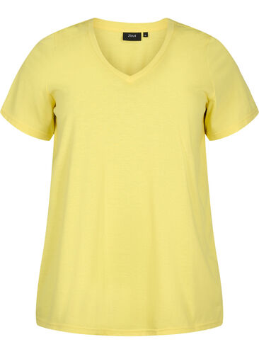 Kortermet T-skjorte med V-hals, Illuminating, Packshot image number 0