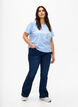 Kortermet T-skjorte i bomull med elastisk kant, Serenity w. Live, Model image number 2