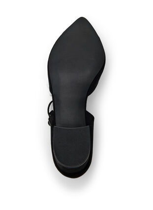 Zizzi Wide fit - Pumps med doble stropper, Black, Packshot image number 5