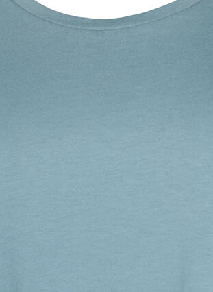 Kortermet T-skjorte i bomullsblanding, Smoke Blue, Packshot image number 2