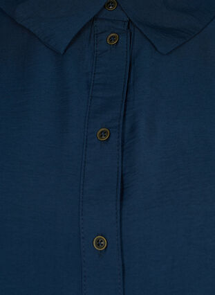 Skjortekjole i viskose med volanger, Navy Blazer, Packshot image number 2