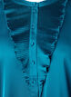 Skjortebluse i sateng med volangdetaljer, Shaded Spruce, Packshot image number 2