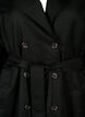 Kort trenchcoat med belte, Svart, Packshot image number 2