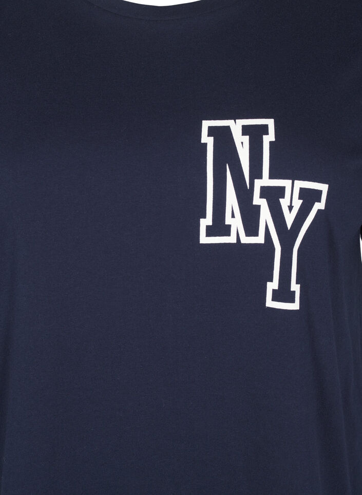 Organisk bomulls-t-skjorte med print, Night Sky Printet, Packshot image number 2